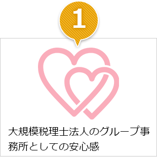 point1 大規模税理士法人のグループ事務所としての安心感
